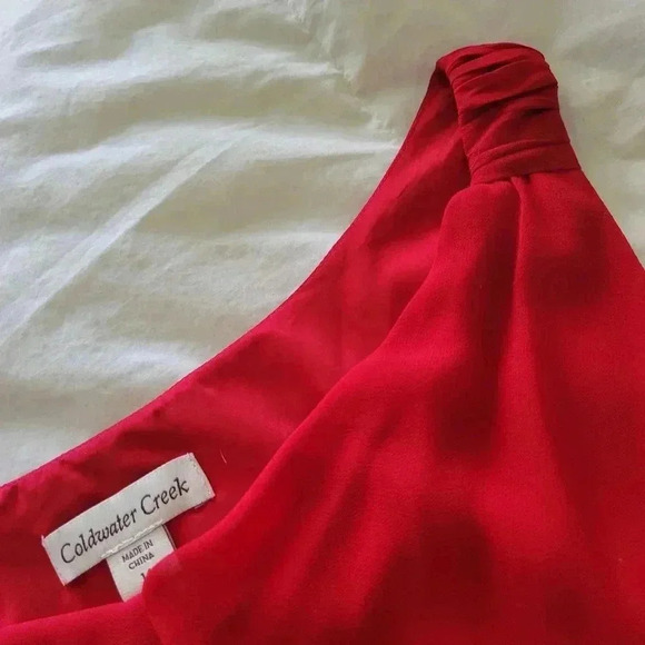 Coldwater Creek NWT Sleeveless Cocktail Chiffon Dreams Dress in Red size 14 - Picture 10 of 14